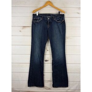 Lucky Brand Jeans Womens 12/31 Lil Maggie Low Rise Flare Button Fly Made in USA